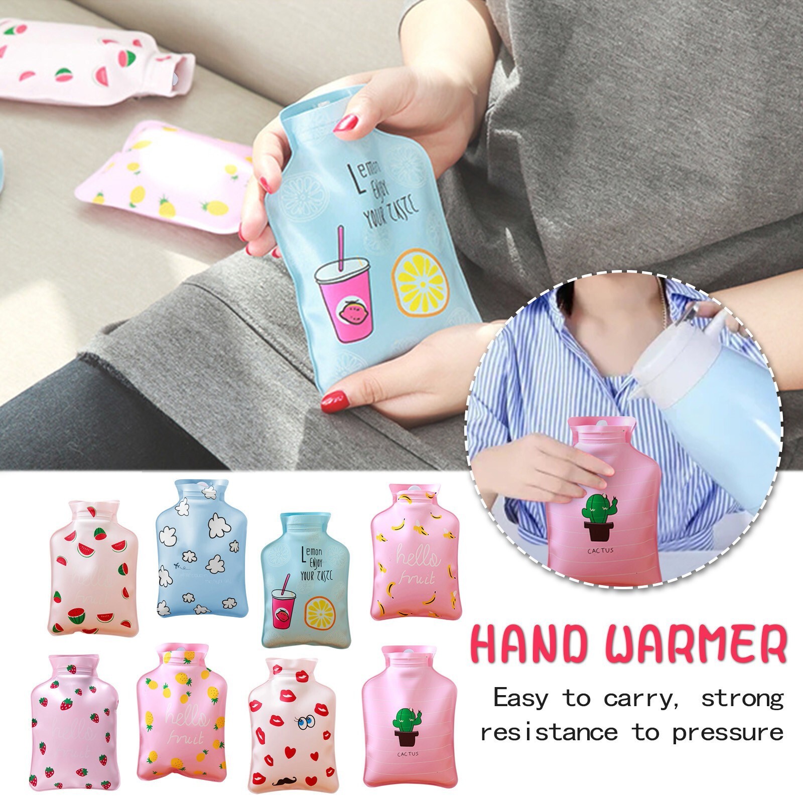 Water-filled Hot Water Bottle Portable Water Hot Water Bottle Small Hot Water