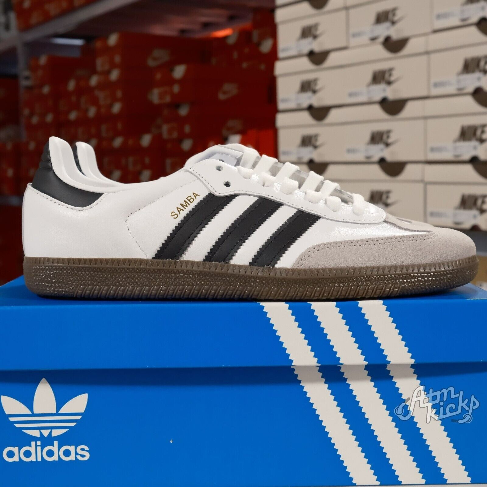 【Adidas】SAMBA OG ★IE3675 IE3676★ ADIDAS Samba OG J BLACK - IE3676 JUNIOR SIZES 4Youth-7Youth