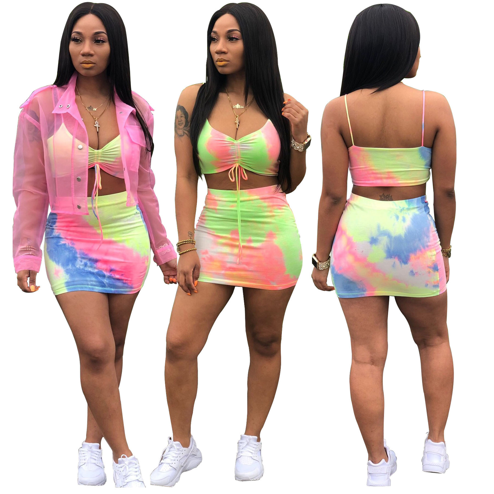 Fashion Women New Tie-dye Print 