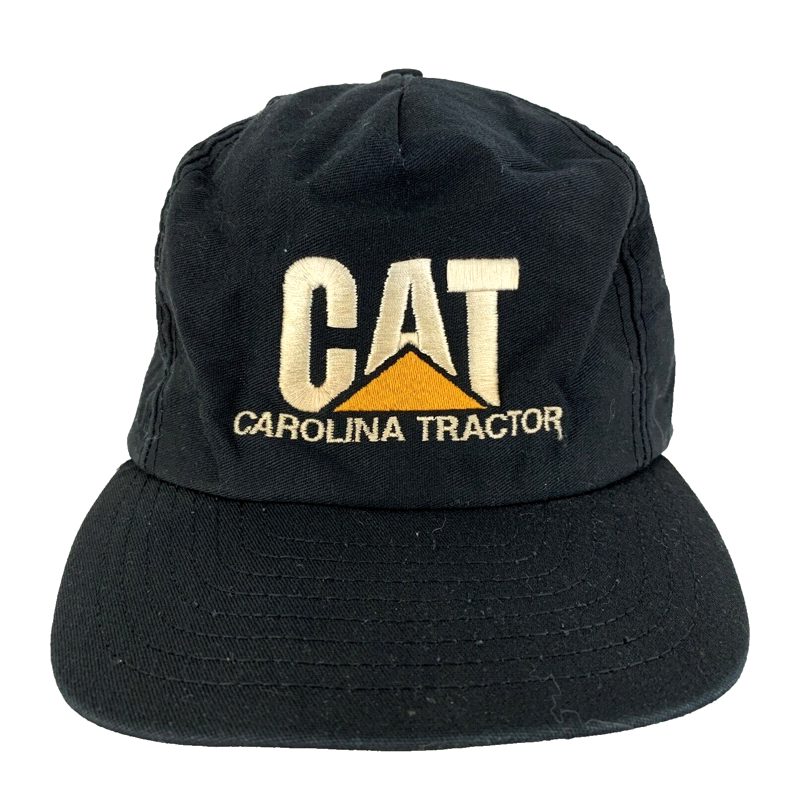 Vtg CAT Caterpillar Carolina Tractor Hat Louisville Mfg Snap Back Baseball Cap