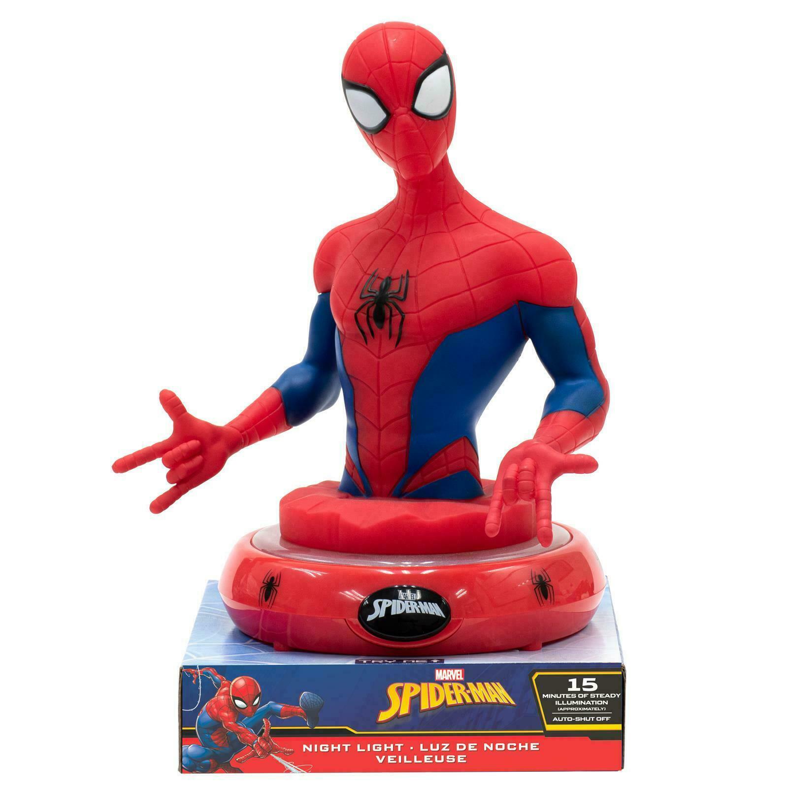 Spider-Man Luce Notturna Marvel Avengers Supereroe Comodino LED Lampada