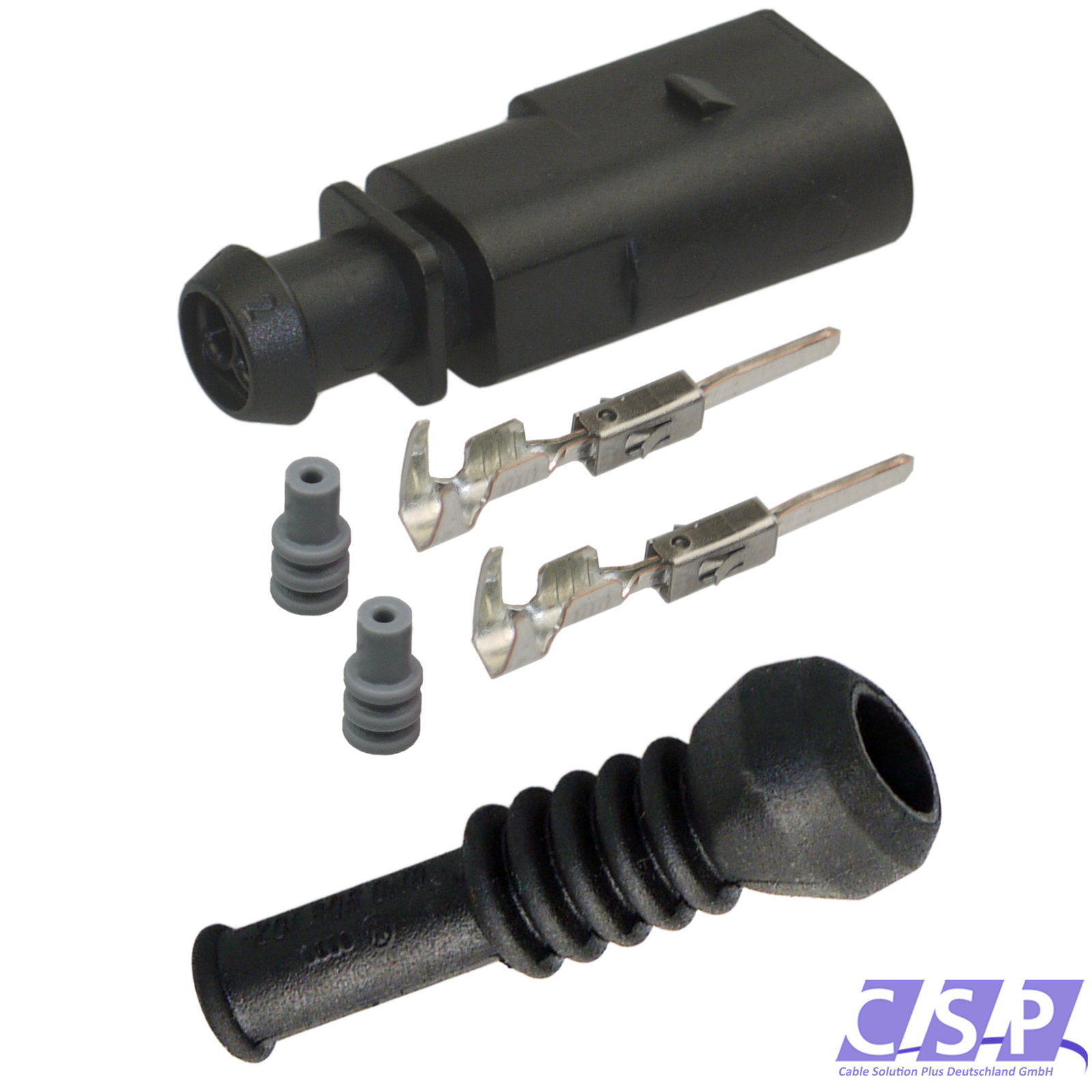 Stecker VW 1J0973802 Reparatursatz 2-pol. Stift + Tülle 6N0906102 ABS ESP AUDI