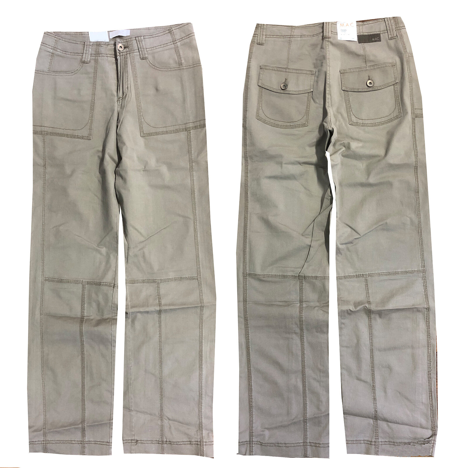 MAC Cindy Fashion Damen Hose Stoffhose Leicht Gerade Passform  Gr. 36 L34 NEU