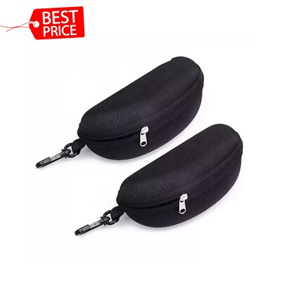 Hard Sunglasses Case Glasses Eyeglasses Shell With Travel Zipper Clam With clip