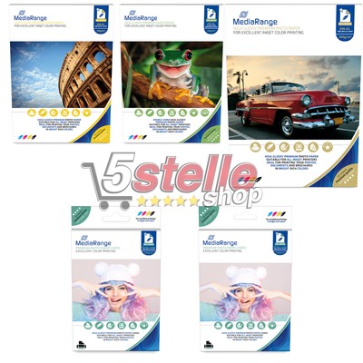 CARTA FOTOGRAFICA MEDIARANGE PREMIUM VARI FORMATI E GRAMMATURA PER INKJET