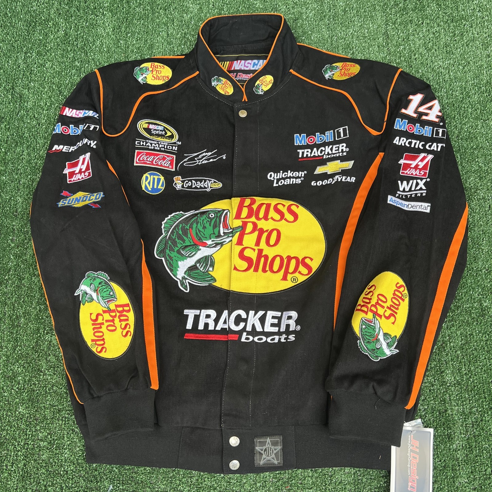 NWT VTG JH Designs Bass Pro Shops Jacket Men's Large Black