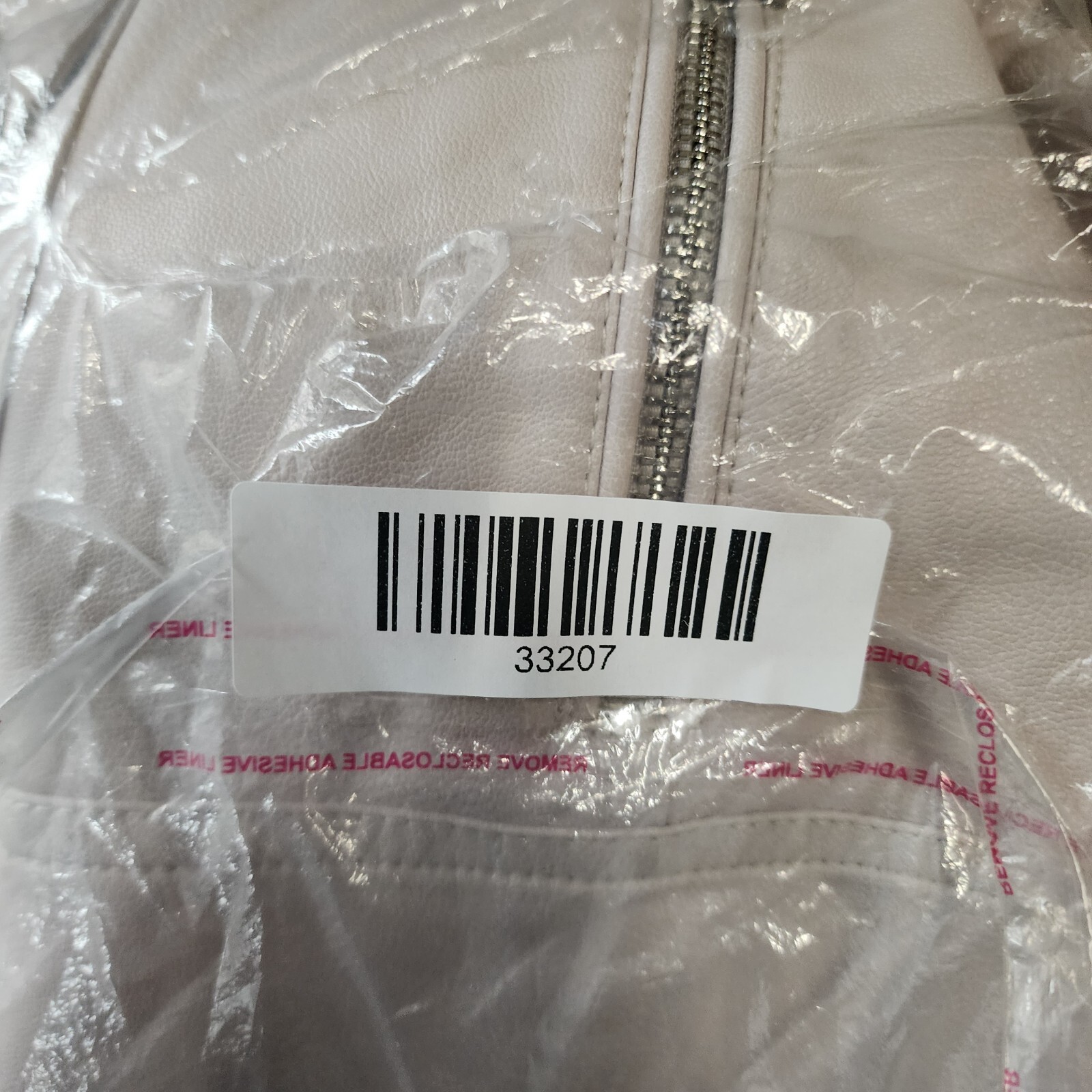 Guess Faux Leather Jacket Women's L Stone Notch Collar Zip Front Closure L/S~ - Picture 16 of 16