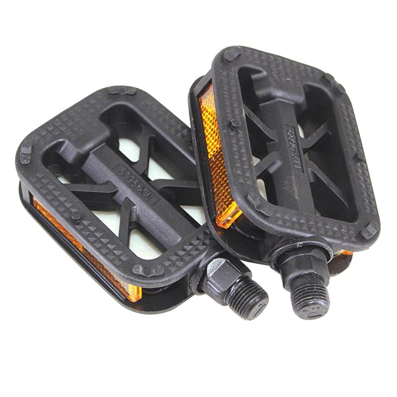 Pedals 9/16" Cromo Spindle Plastic Bike Replacement Foot Plat