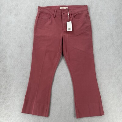NWT Tory Burch Pink Capri Jeans Womens Size 30 Cropped Pants
