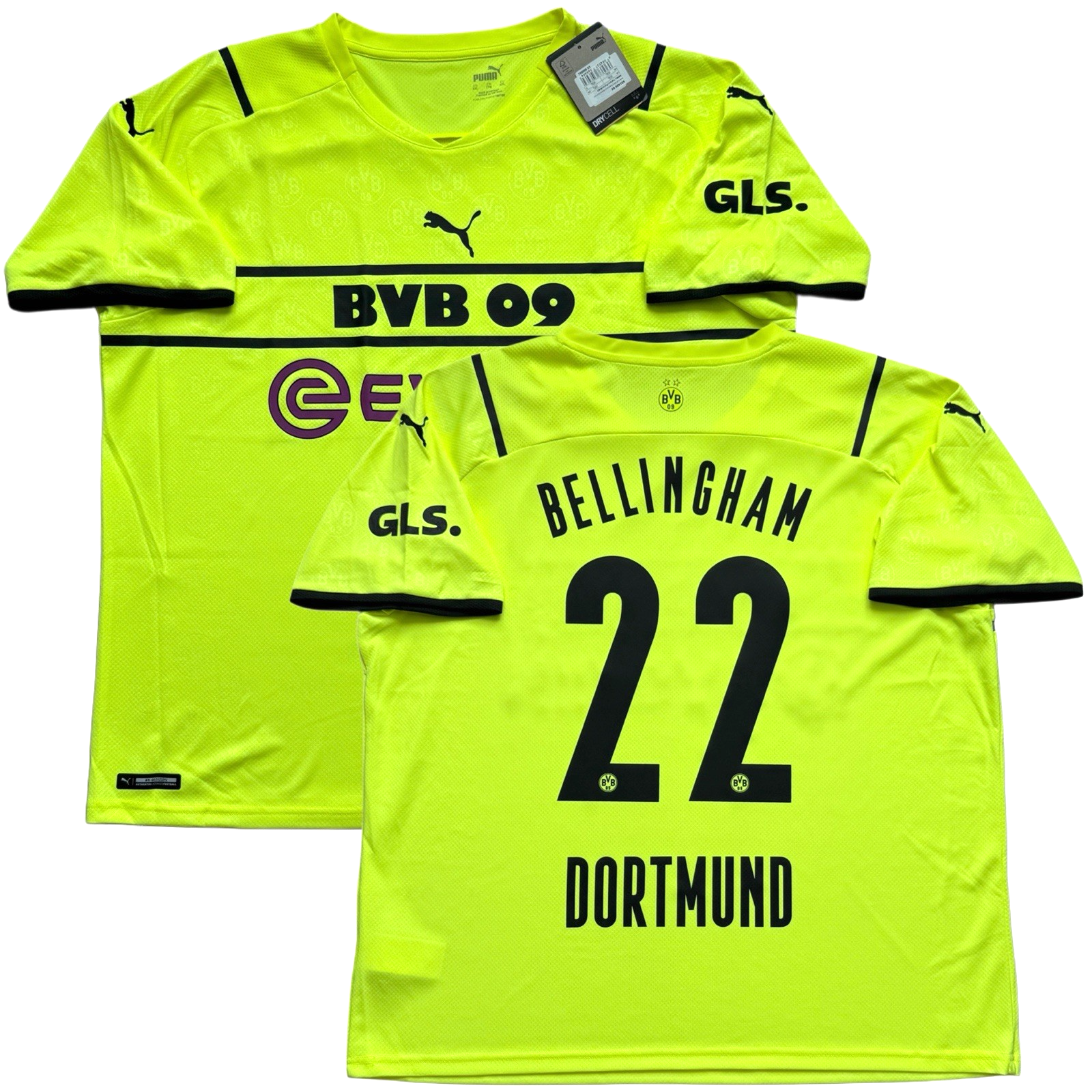 2021/22 Dortmund Home Cup Jersey #22 Bellingham 2XL Puma Champions