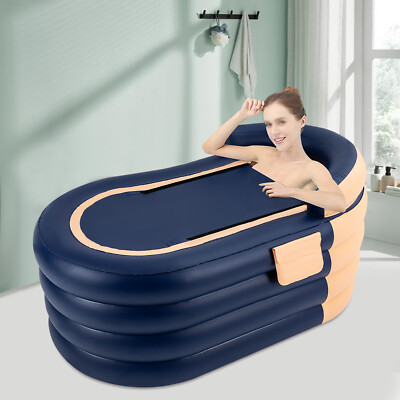 Portable Ice Bath Tub PVC Inflatable Hot Bathtub SPA Massage Athletes Outdoor