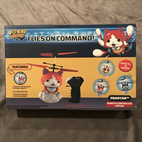 NEW in Box Remote Controlled Helicopter Yo-Kai Watch Jibanyan Flies on Command!