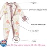 Baby Footed Pajamas with Mittens Rayon from Bamboo 2pcs Newborn Infant 2-way Zipper Pjs Cute Sleeper Outfit(Purple Floral Cake, 12-18m)