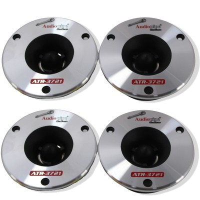 2 Pair Audiopipe 1'' Aluminum Bullet Super Tweeter 350W 4 Ohm 3.75'' Titanium Horn