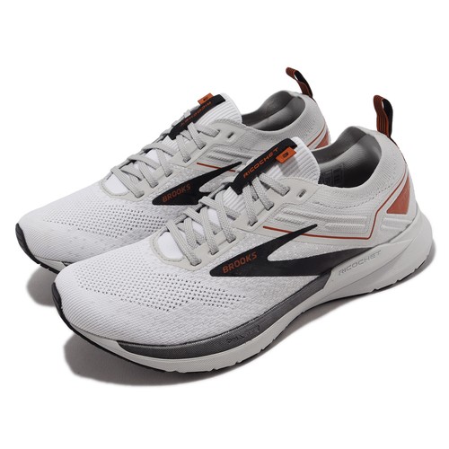 

Brooks Ricochet 3 White Grey Black Мужская спортивная обувь для бега по шоссе 1103611D-161, Белый, Ricochet 3