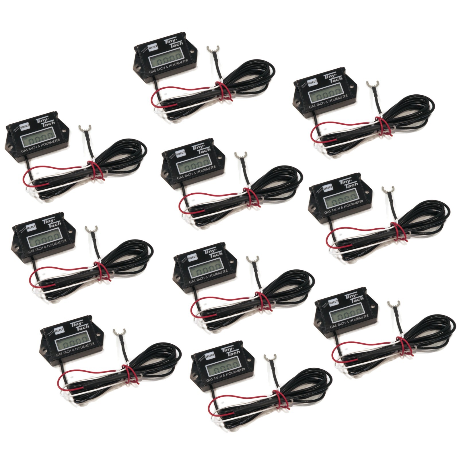 (10 Pack) Tiny Tach TT2A Tachometer/Hour Meter w/Adjustable