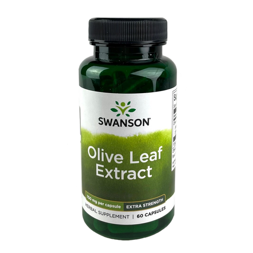 Swanson Herbal Supplements Extra Strength Экстракт листьев оливы, 750 мг, капсула 60 карат