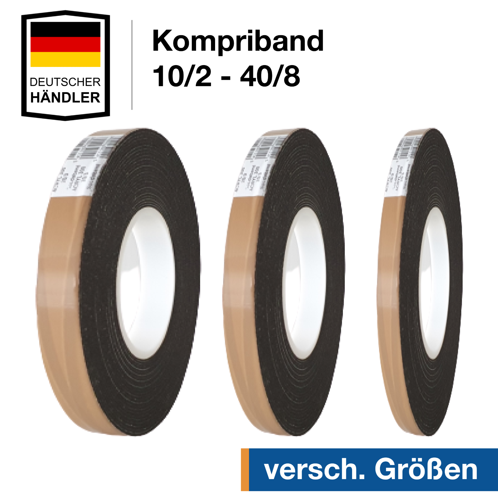 Kompriband Quellband Abdichtband Fugendichtband Fensterband Dichtband 10/2-40/8
