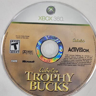 Cabela's Trophy Bucks(Microsoft Xbox 360, 2007) Disc Only! Tested/ Works Rated T