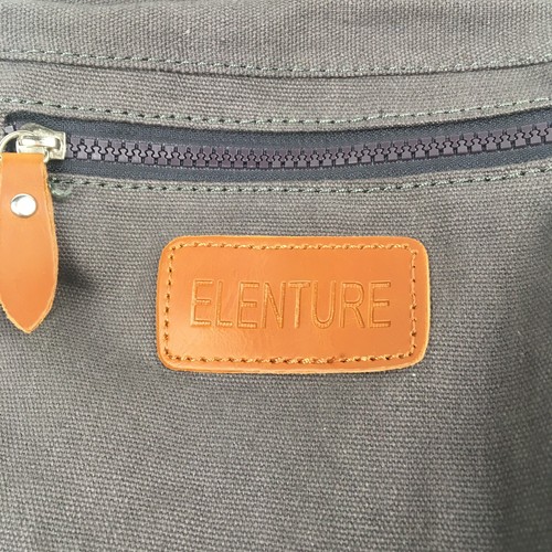 Elenture Yoga Mag Bag Gray Zipper Pockets Shoulder Strap Full Zip