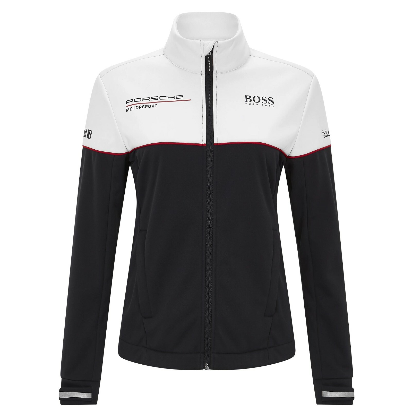 Pre-owned Porsche Motorsport Women's Team Softshell Jacket Black/white