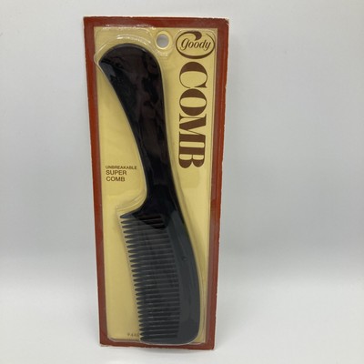 Vintage 1970s Goody Super Comb Full Size Black 8.5''