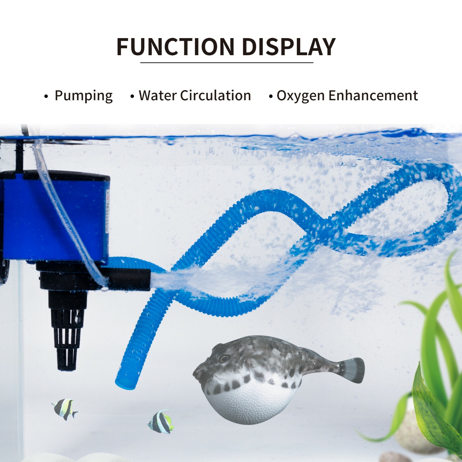 475 GPH Powerhead Submersible Pump Aquarium Fish Tank Undergravel