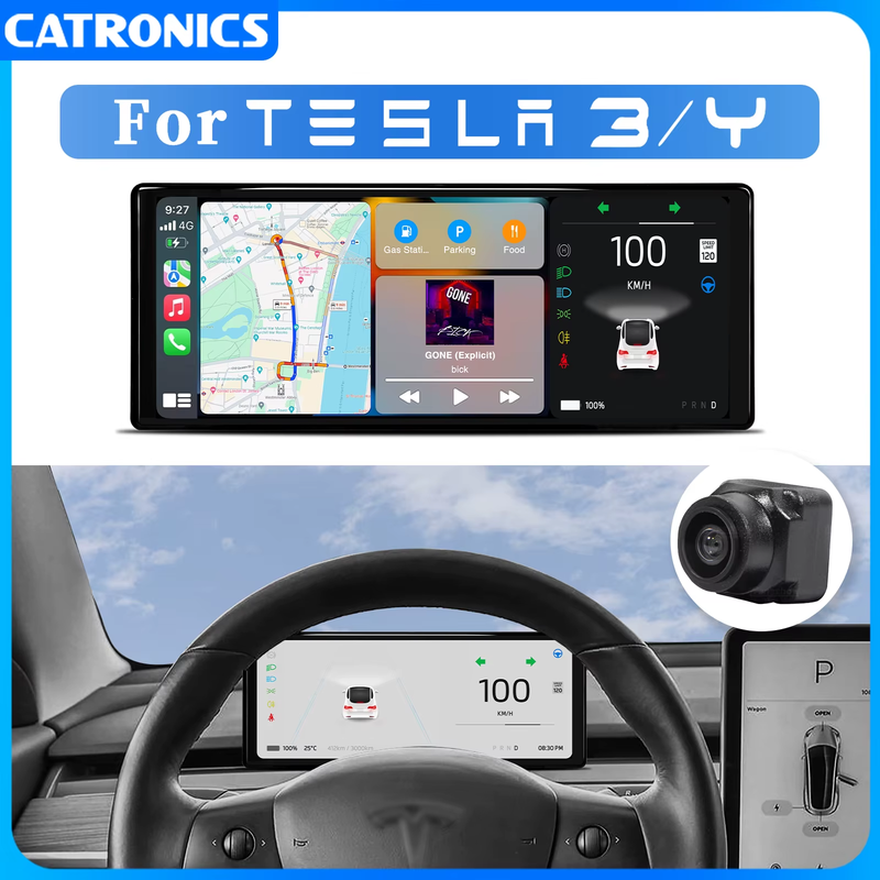 Head Up Display For Tesla Model 3 Y 2017-2024 9-inch Dashboard Digital HighlandH