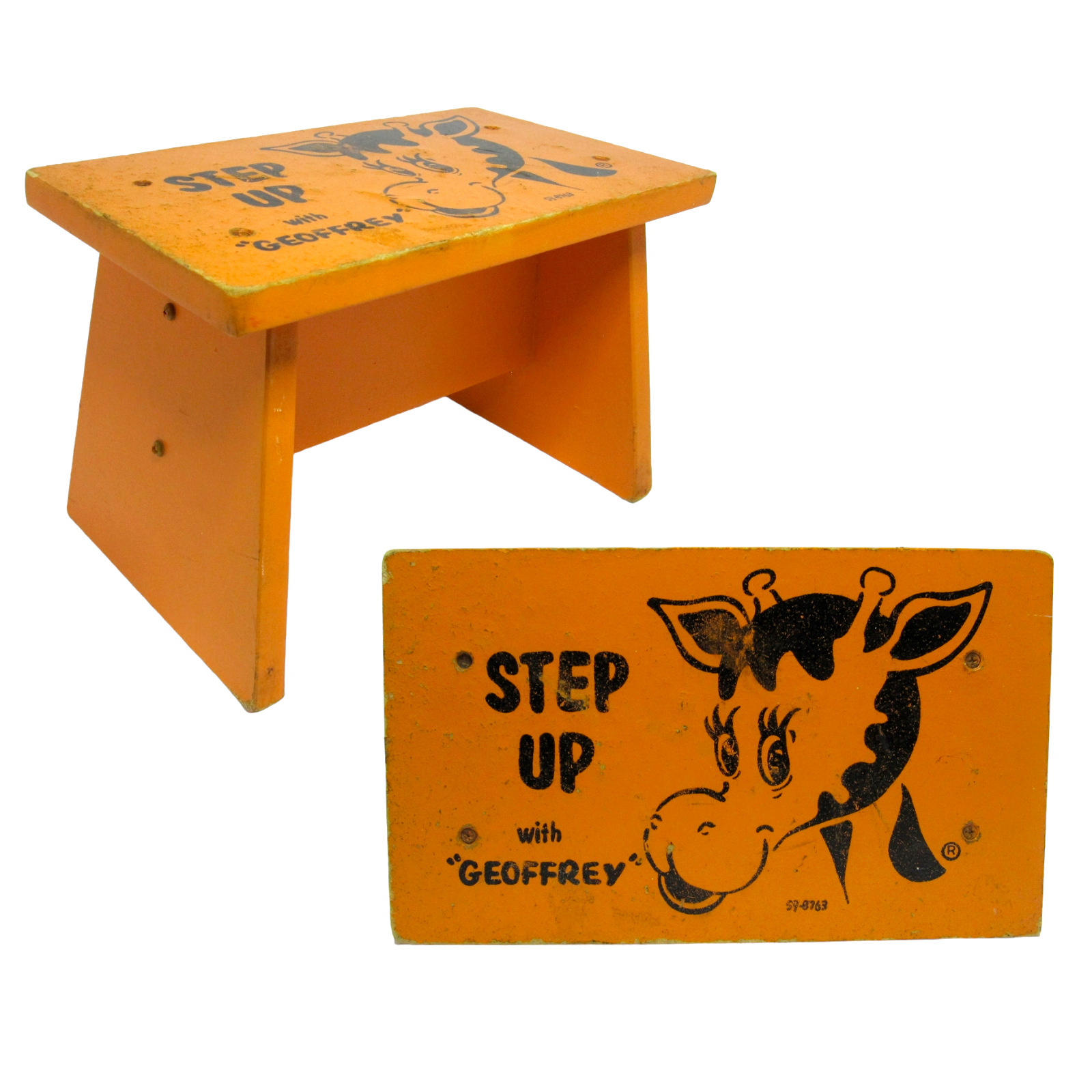 Vintage 80's Toys R Us Geoffrey Giraffe Step Up Wood Kids