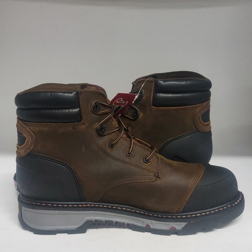 Pre-owned Justin Boots Justin Warhawk 6" Comp Toe Work Boot Brown Mens Size 13ee