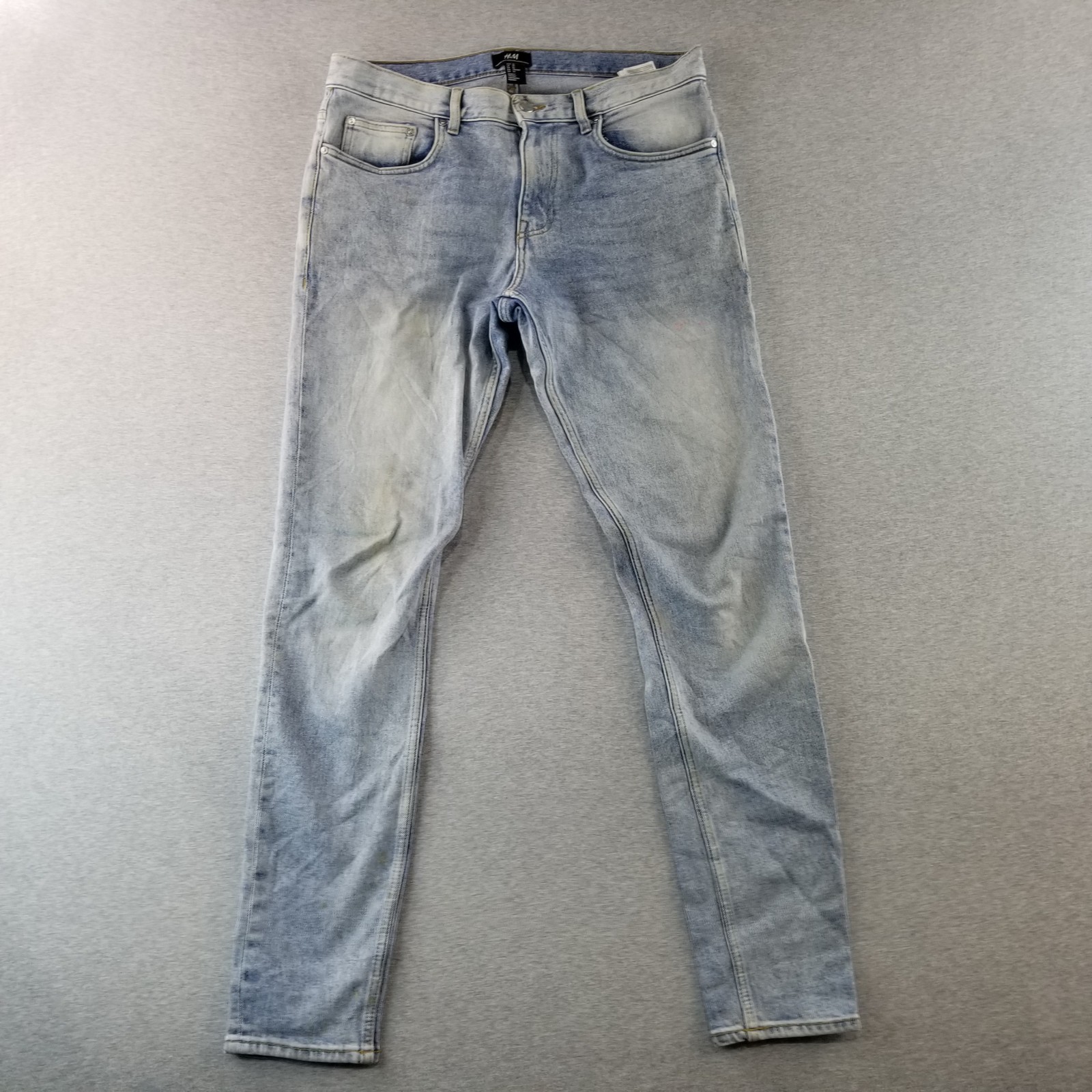 H&M Jeans Women's Sz 30 Skinny Fit Light Wash Stretch Mat. Normcore Nice Quality