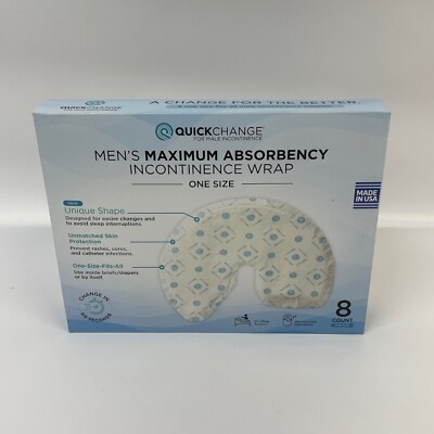 Quick Change Men Maximum Absorbency Incontinence Wrap 8ct. One Size