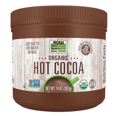 Органическое горячее какао Now Foods Cocoa Lovers, 14 жидких унций, порошок
