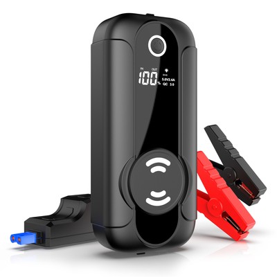 Car Jump Starter Booster Jumper Power Bank Battery Wireless Charger LCD Display