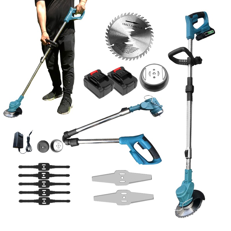 Blue Multifunctional Folding Portable Weeder Pruning Green Hedges Mowing Machine