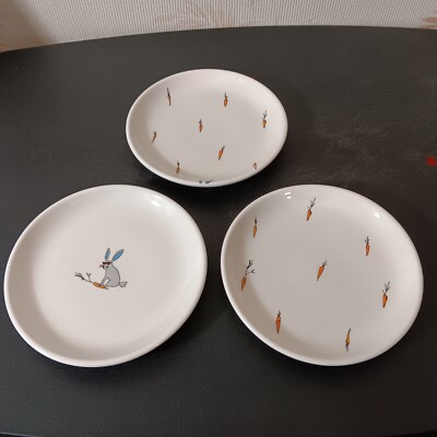 Jack's Carrots By Magenta Carrot/Rabbit Bread & Butter Plates