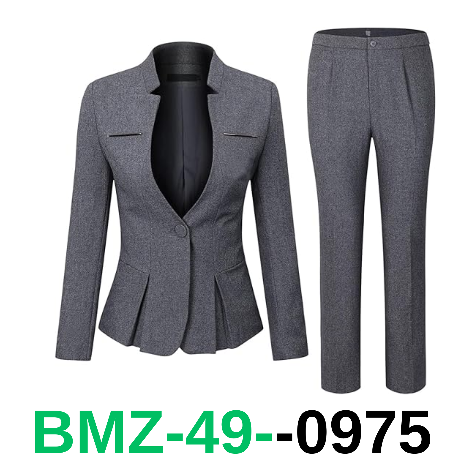 YUNCLOS Women's Elegant Business 2 Piece Office Lady Suit Set Work Blazer, XS