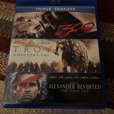 300 / Troy (Director's Cut) / Alexander Revisited: The Final Cut (Blu-ray, 2004)