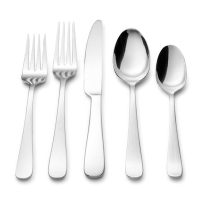 Kitchinox Alton Bay Satin 20-piece Stainless Steel Silverware Set, Flatware S...