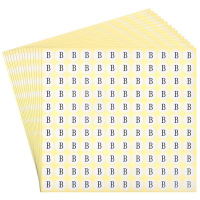 Alphabet Letter Stickers 15 Sheet 1980pcs Letter B Stick Labels Self Adhesive