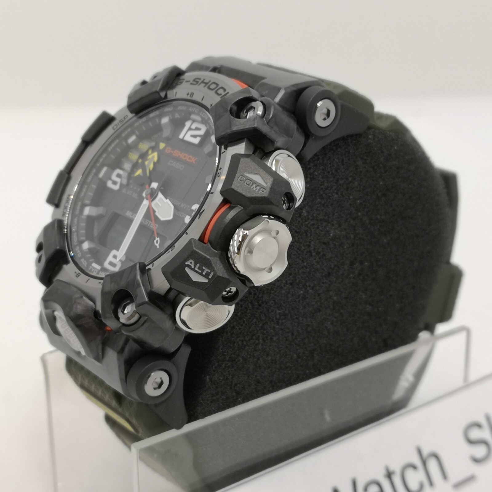 Pre-owned G-shock Casio  Gwg-2000-1a3jf Black Red Carbon Mudmaster Men's Watch In Box