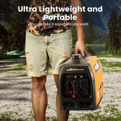 Gas Powered 3500 Watt Portable Inverter Generator Super Quiet 58 dB Home Backup