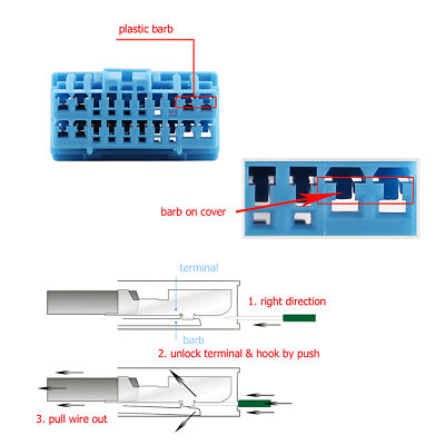 41PCS Wire Terminal Removal Tool Car Electrical Wiring Crimp Connector Pin Key