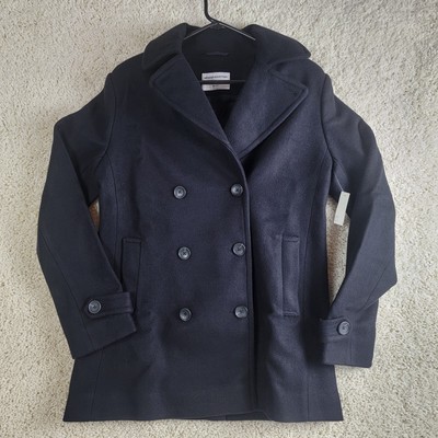 NWT Men's Double-Breasted Heavyweight Wool Blend Peacoat Small Amazon Essentials
