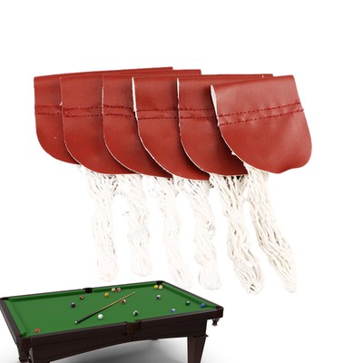 6pcs Pool Table Pocket Billiard Pockets Replacement Professional Net Holder