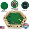 ELONGDI Upgraded 1-6 Players Shut The Box Dice Game with 12 Dice + Bonus 12 Spare Wooden Board Table Match Game for Kids and Adults,Family Board Games Night or Pub Party