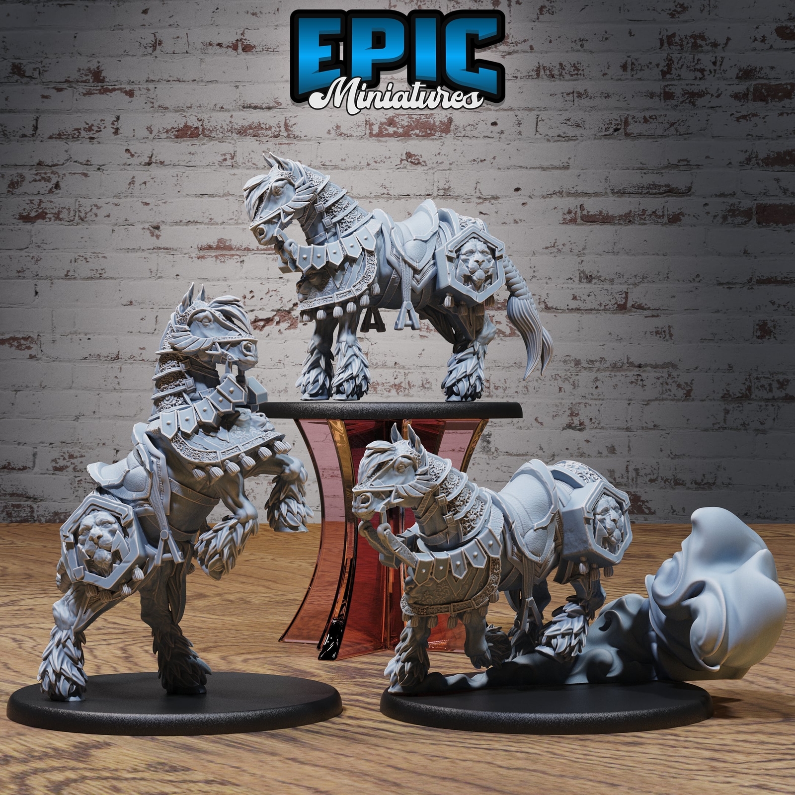 Legendary Horse Mount 28mm Dungeons and Dragons - Epic Miniatures - Medieval