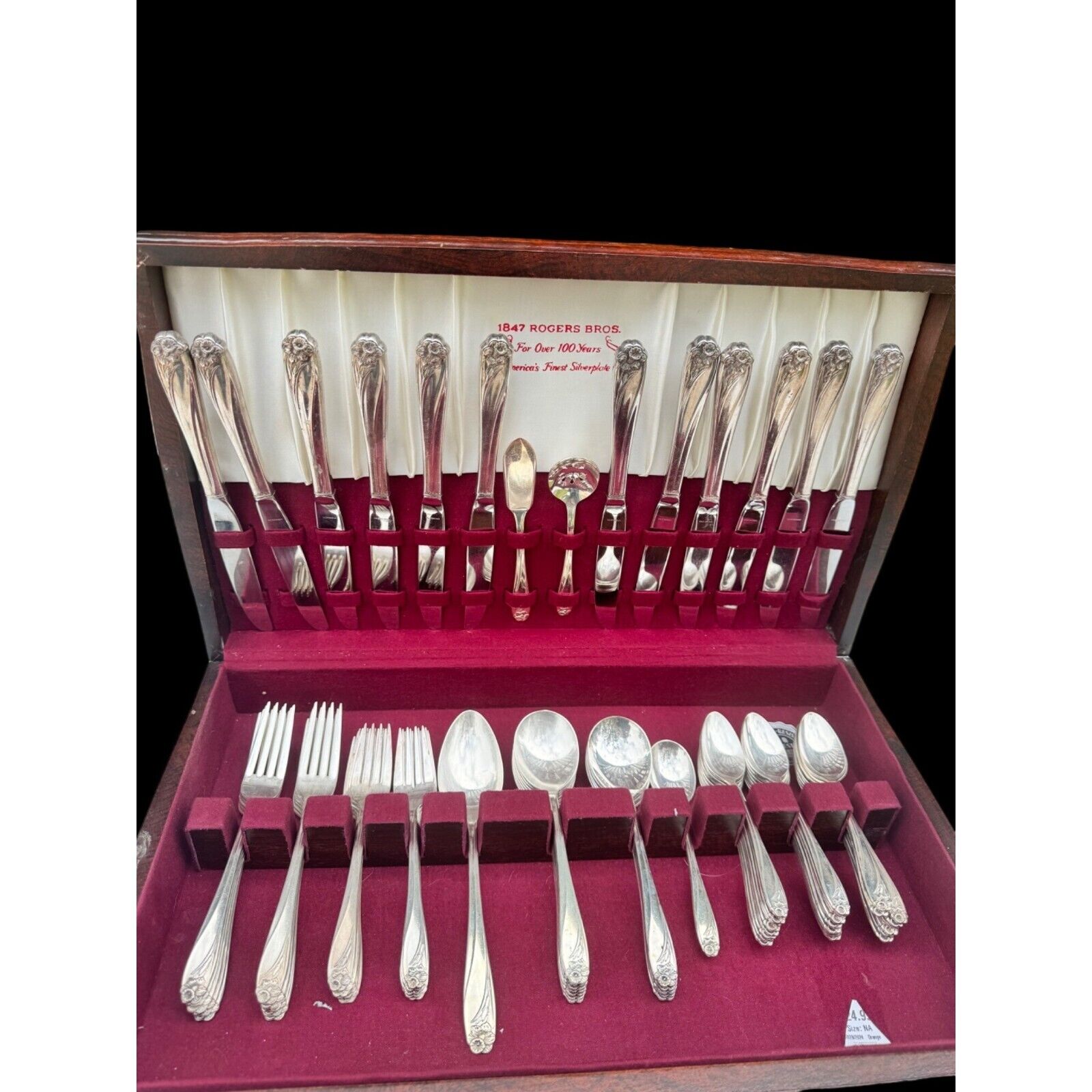 Vintage 1847 Rogers Bros Daffodil Silverware Flatware 72 Vintage 1847 Rogers Bros Daffodil Silverware Flatware 72