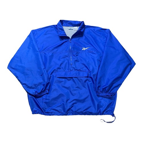 Vintage Reebok Half 1/2 Zip Windbreaker Anorak Jacket Mens