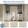 Scsuupoee Cat Toys Interactive for Indoor, Cats Toy Hanging Door Electric for Bored, Feather Toy Kitten Rechargeable Door Hanging Automatic String with 4pcs Feather Toys, White